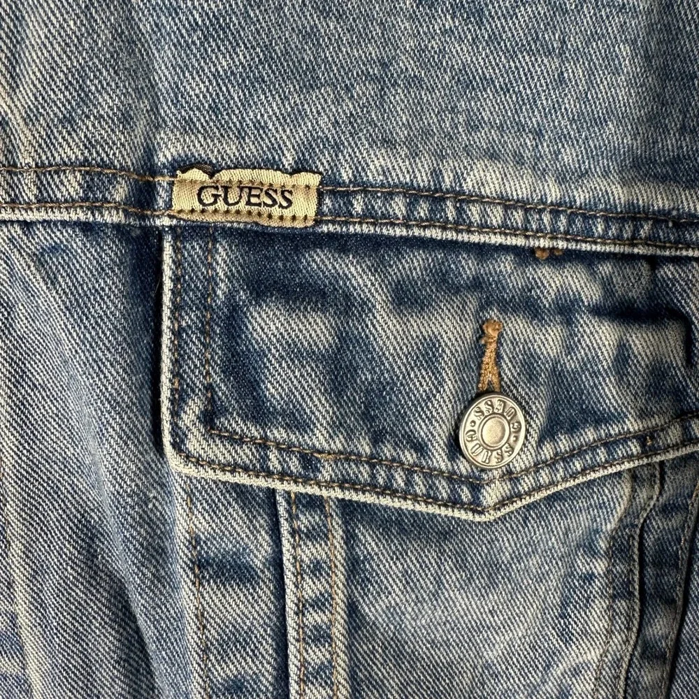 Vintage Guess Jeans‎ Denim Jacket Mens Large  Blue Trucker 10807 Hong Kong